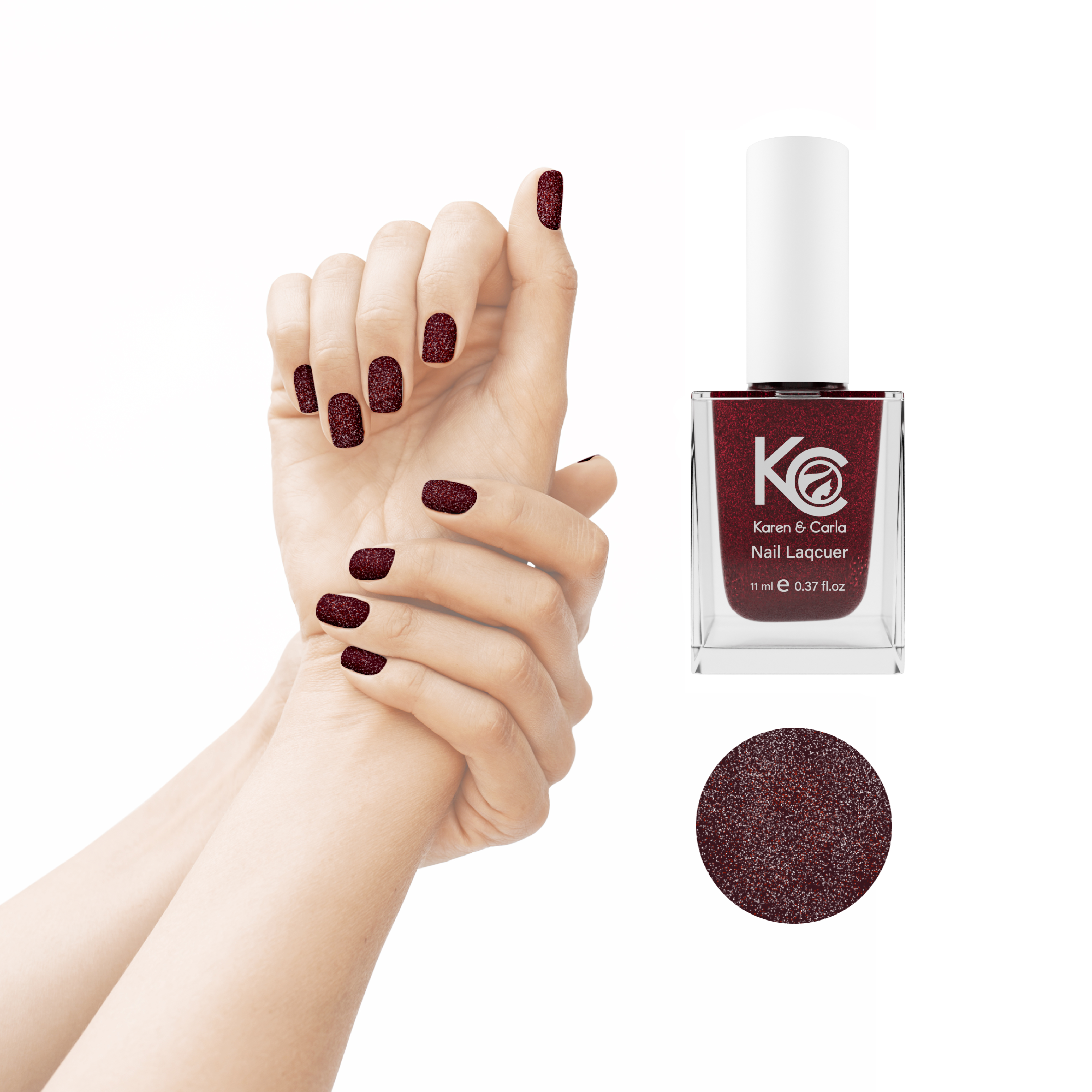 Karen and Carla Nail Lacquer Royal burgundy 149