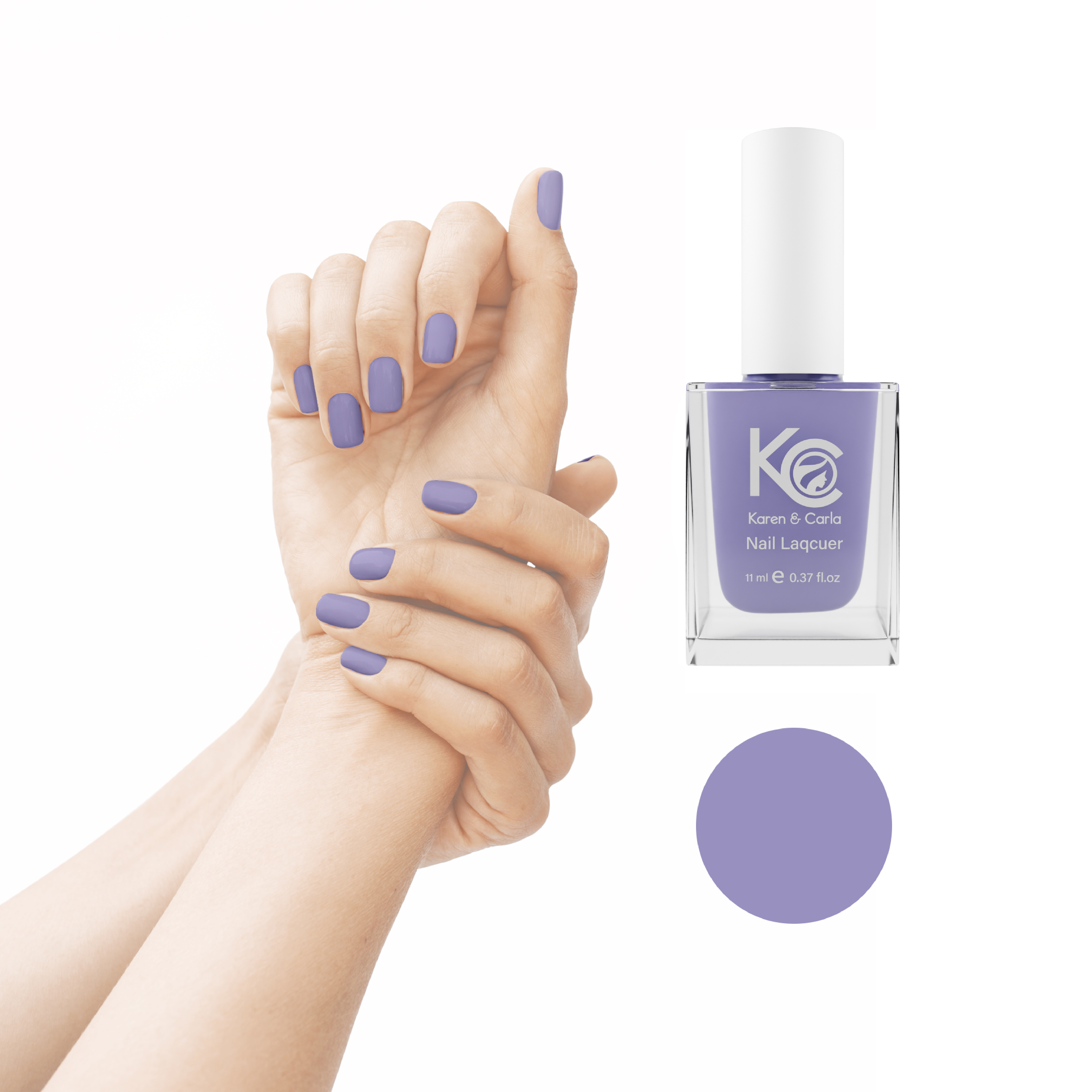 Karen and Carla Nail Lacquer Frosted Lavender 112