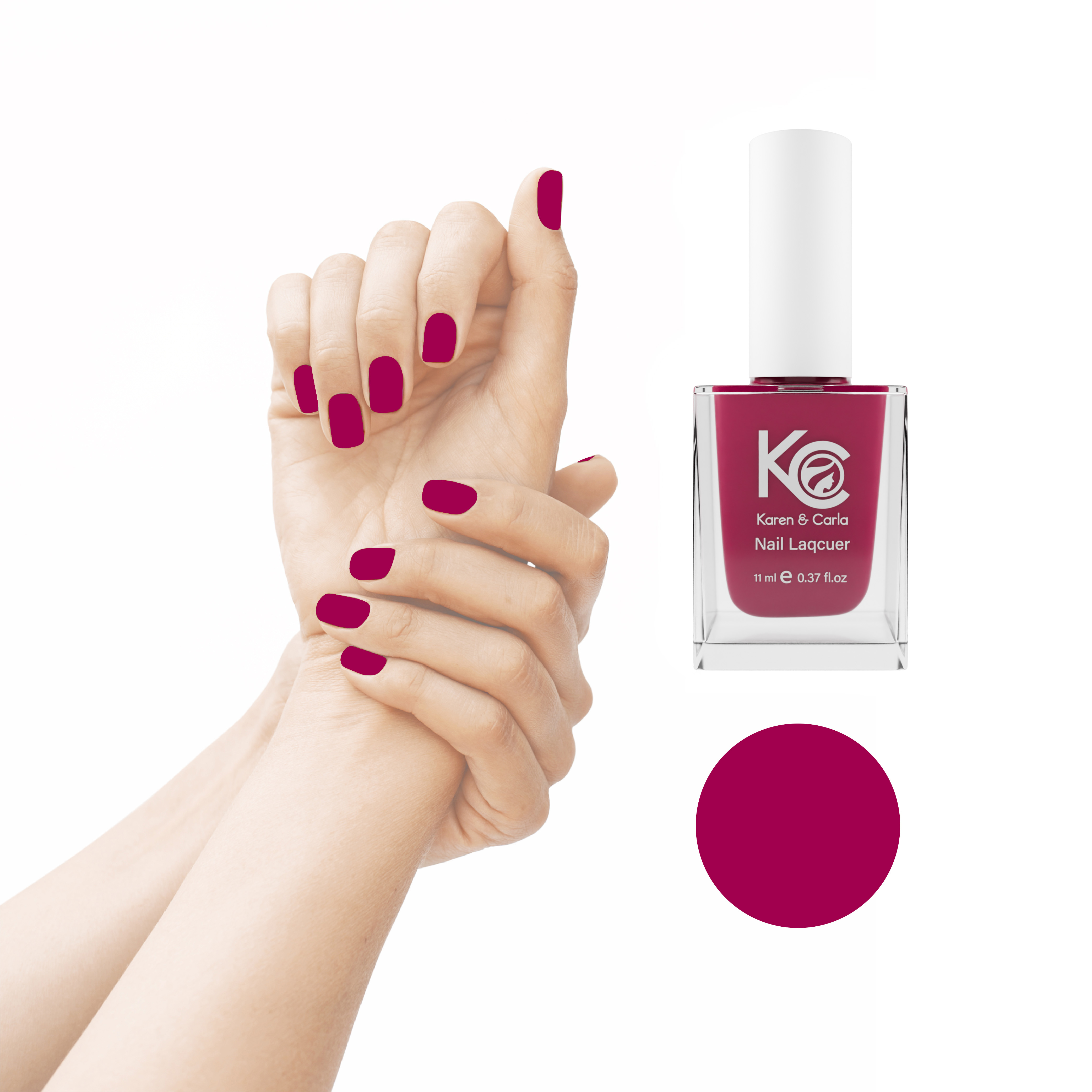 Karen and Carla Nail Lacquer hot pink 158