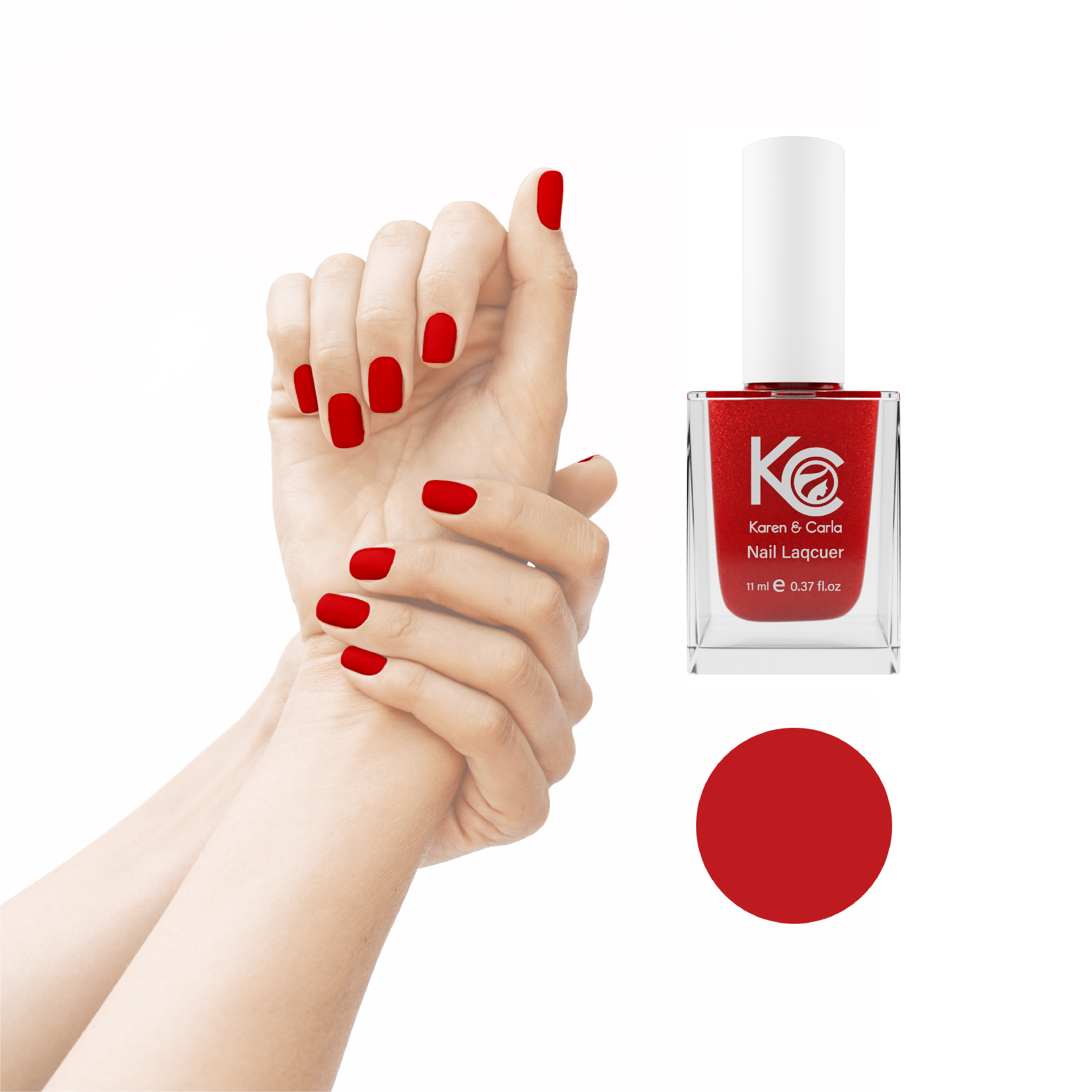Karen and Carla Nail Lacquer Ferrari Red 146