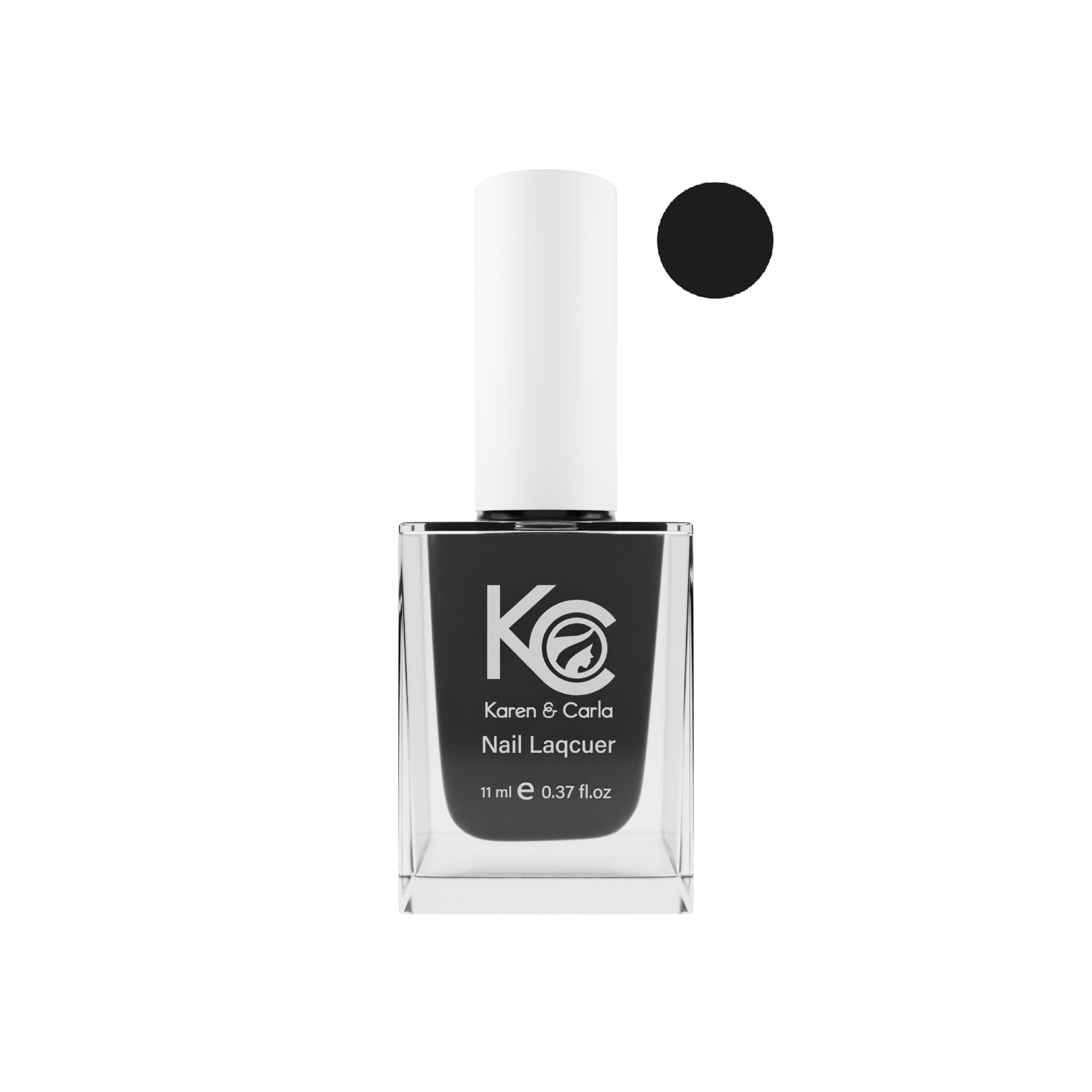 Karen and Carla Nail Lacquer Crystal Black 136