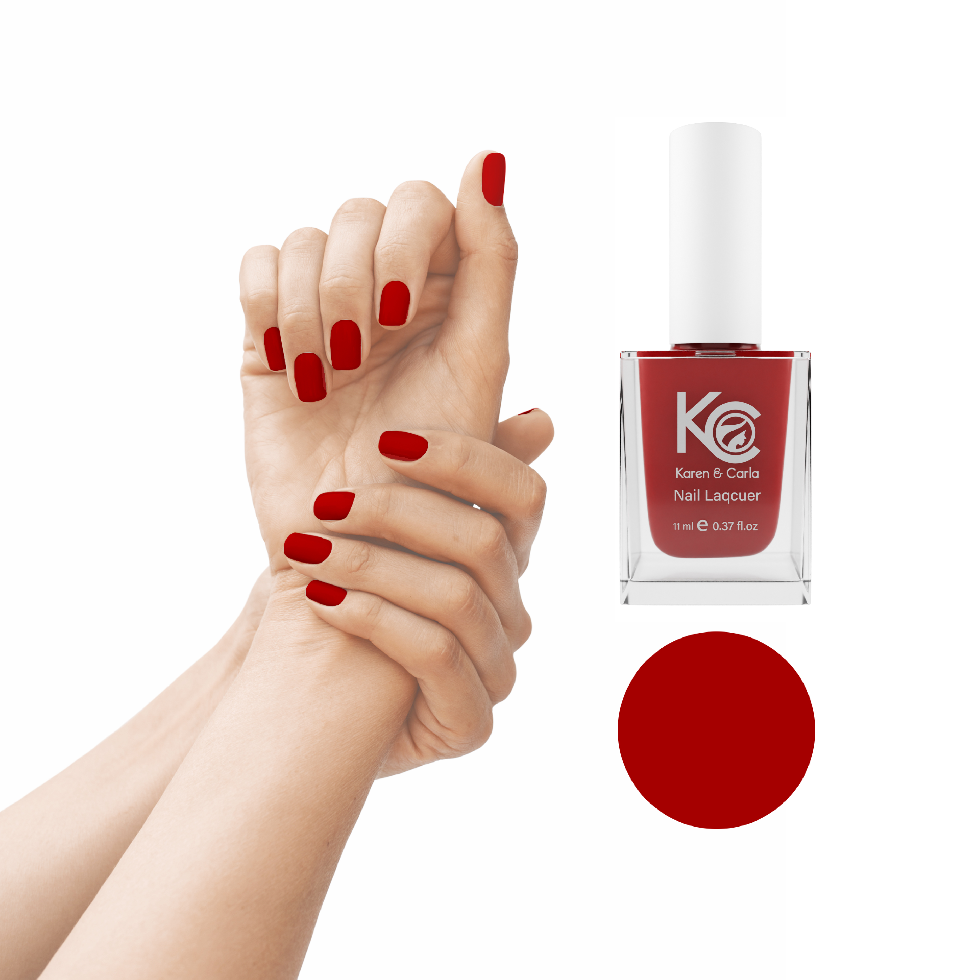 Karen and Carla Nail Lacquer Ruby Red 101