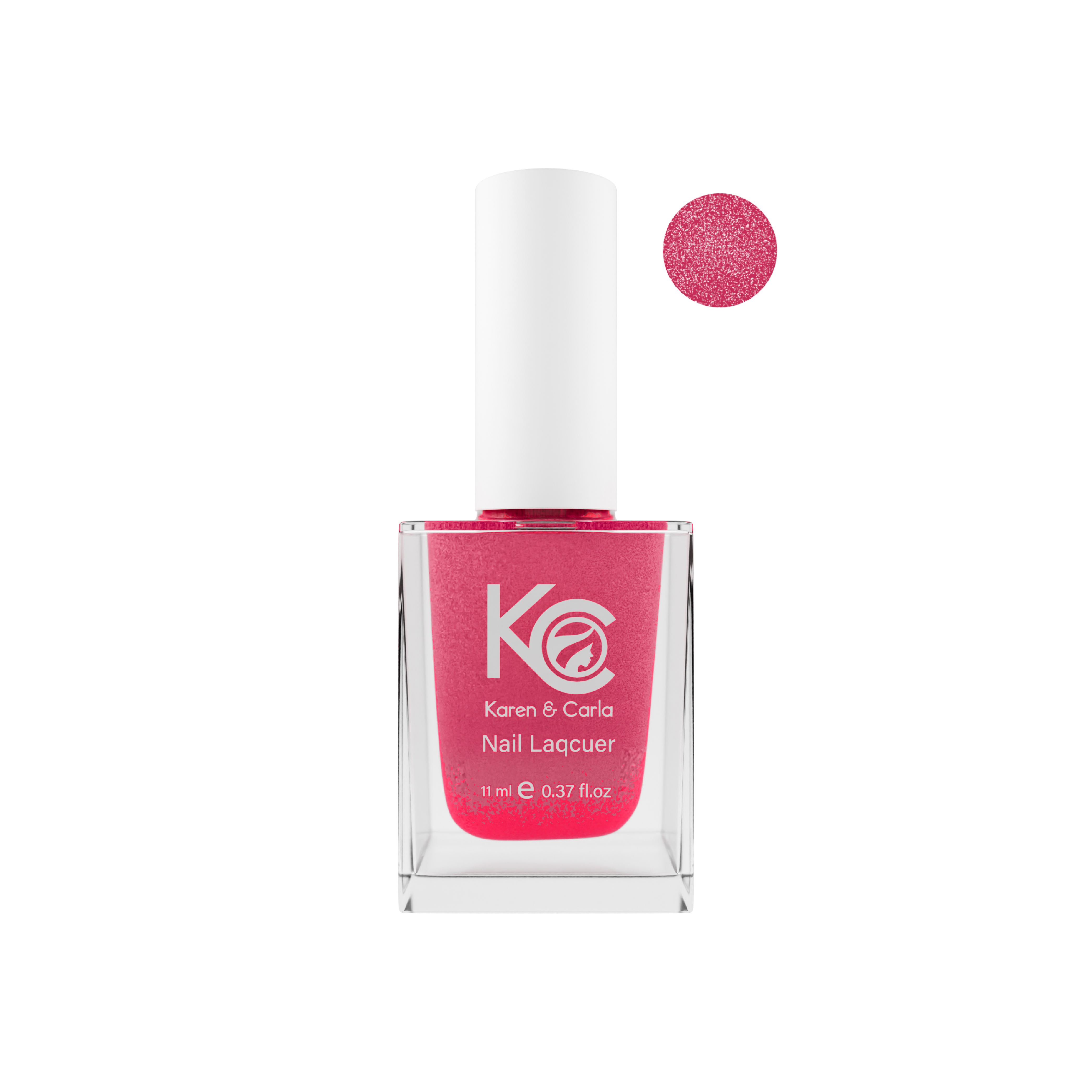 Karen and Carla Nail Lacquer rose Sparkle 150