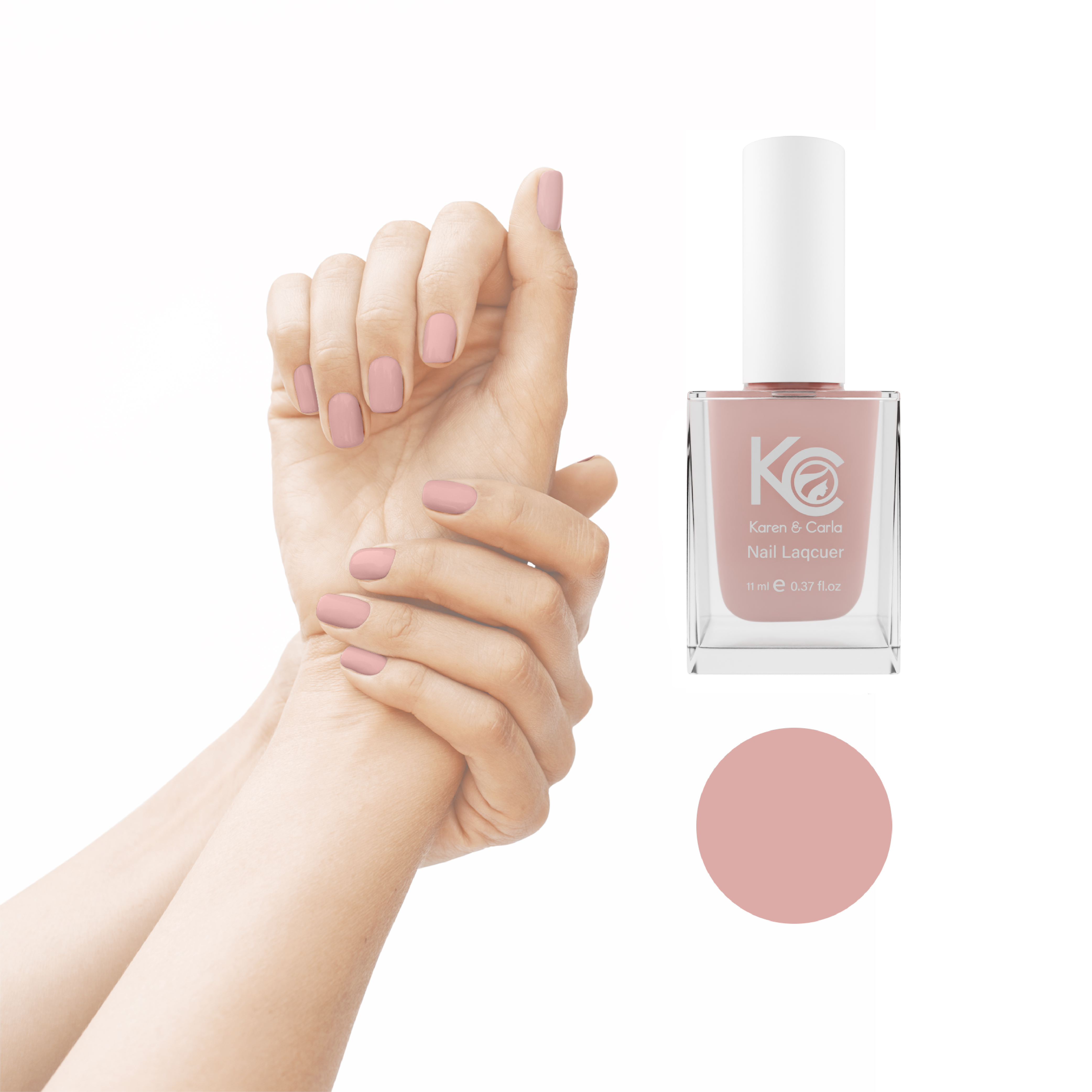 Karen and Carla Nail Lacquer Dusty Pink 132